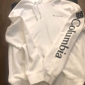 Men’s White Columbia Hoodie Sz L